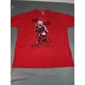 UFC Rose Namajunas Shirt‎ Adult 2X Red Lightweight Crew Neck MMA World Champ